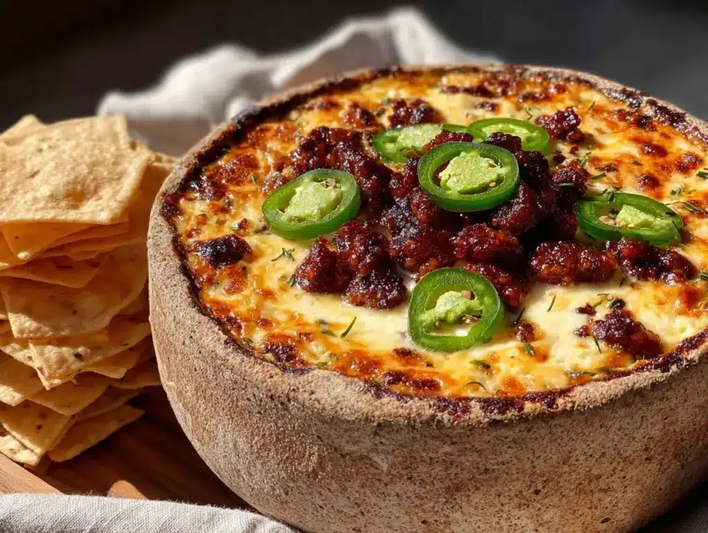 crockpot queso fundido dip - featured image