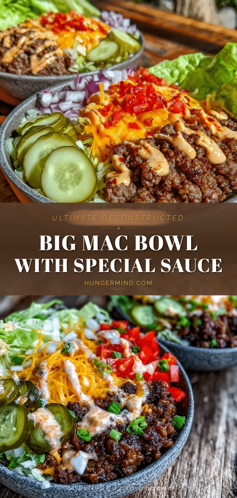 deconstructed Big Mac bowl recipe