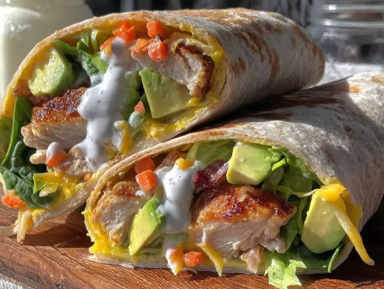 easy one-handed chicken wrap preparation steps