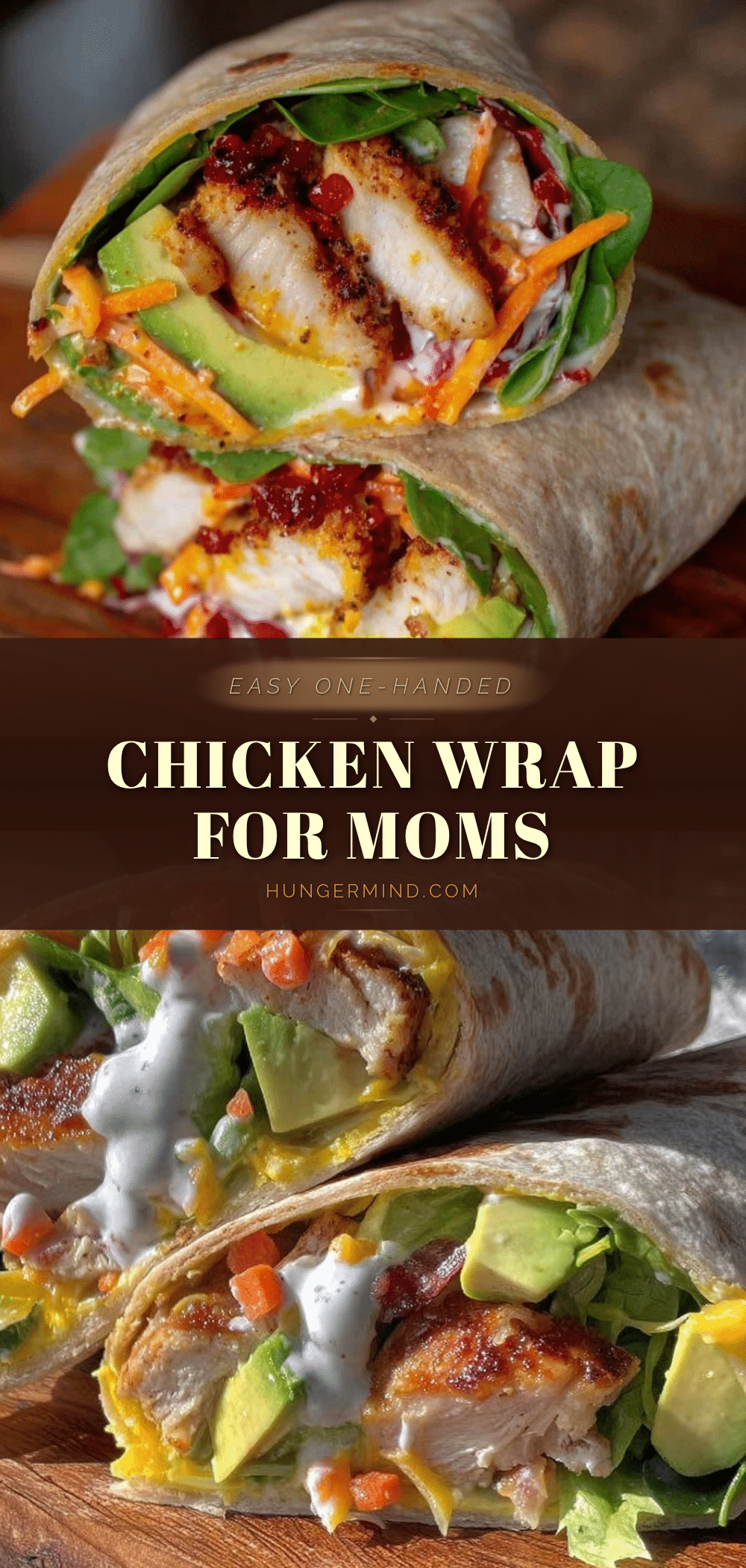easy one-handed chicken wrap recipe
