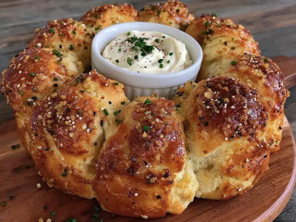 everything bagel pull-apart bread - featured image