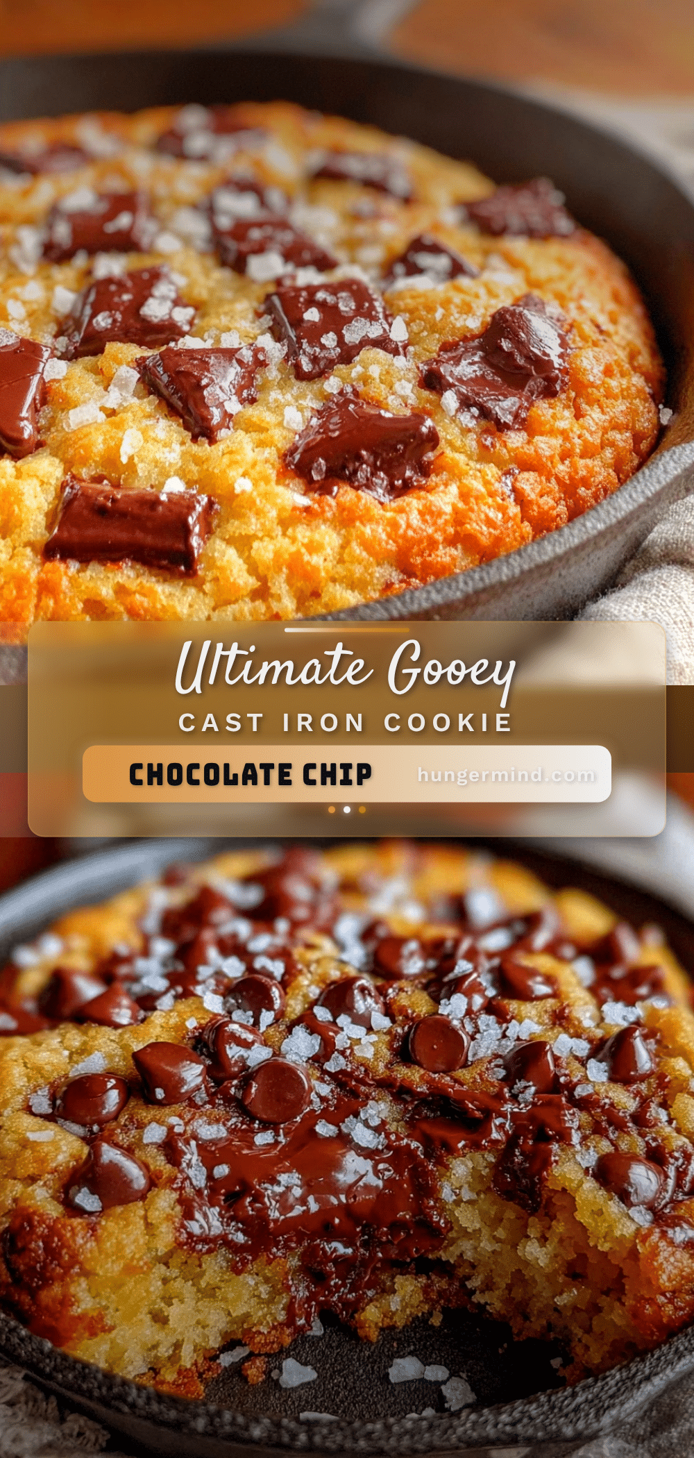 gooey cast iron skillet chocolate chip cookie recipe