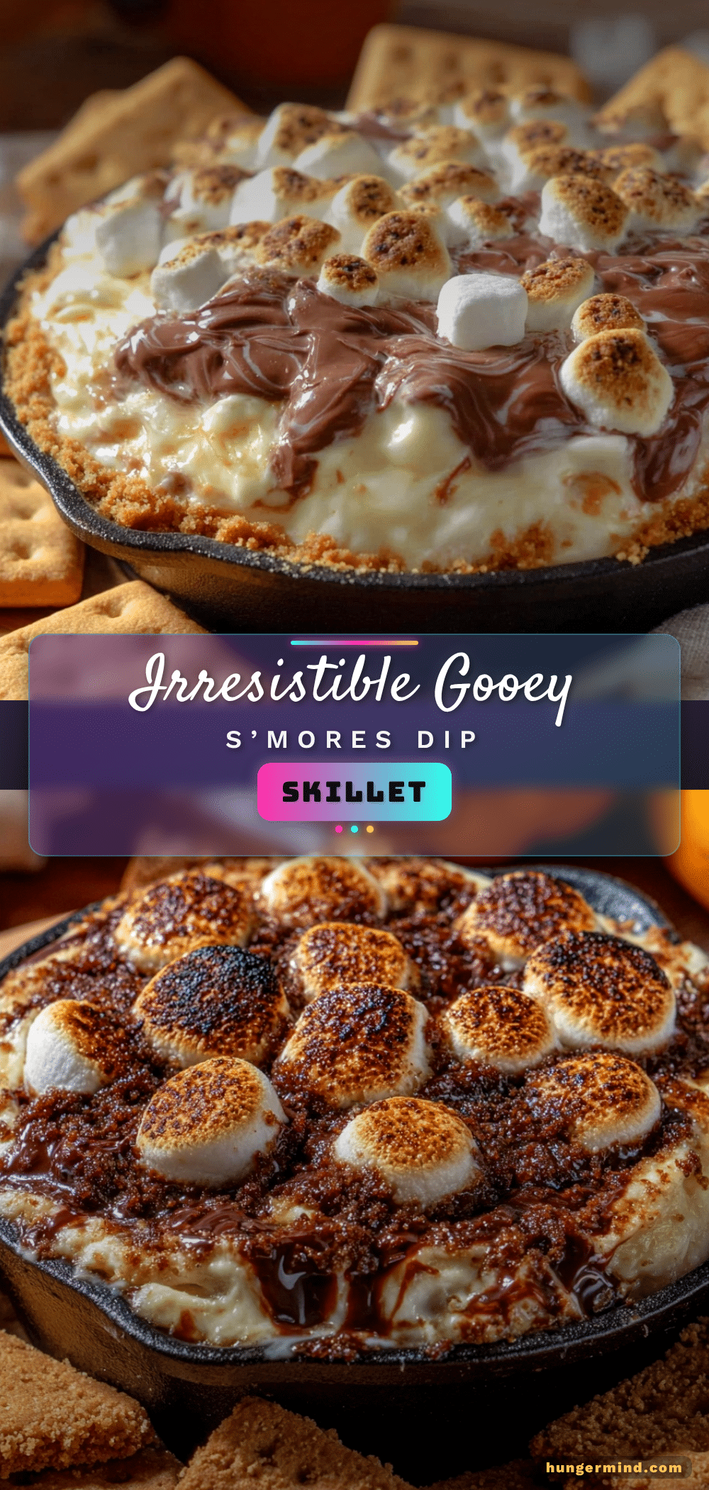 gooey s’mores dip skillet recipe