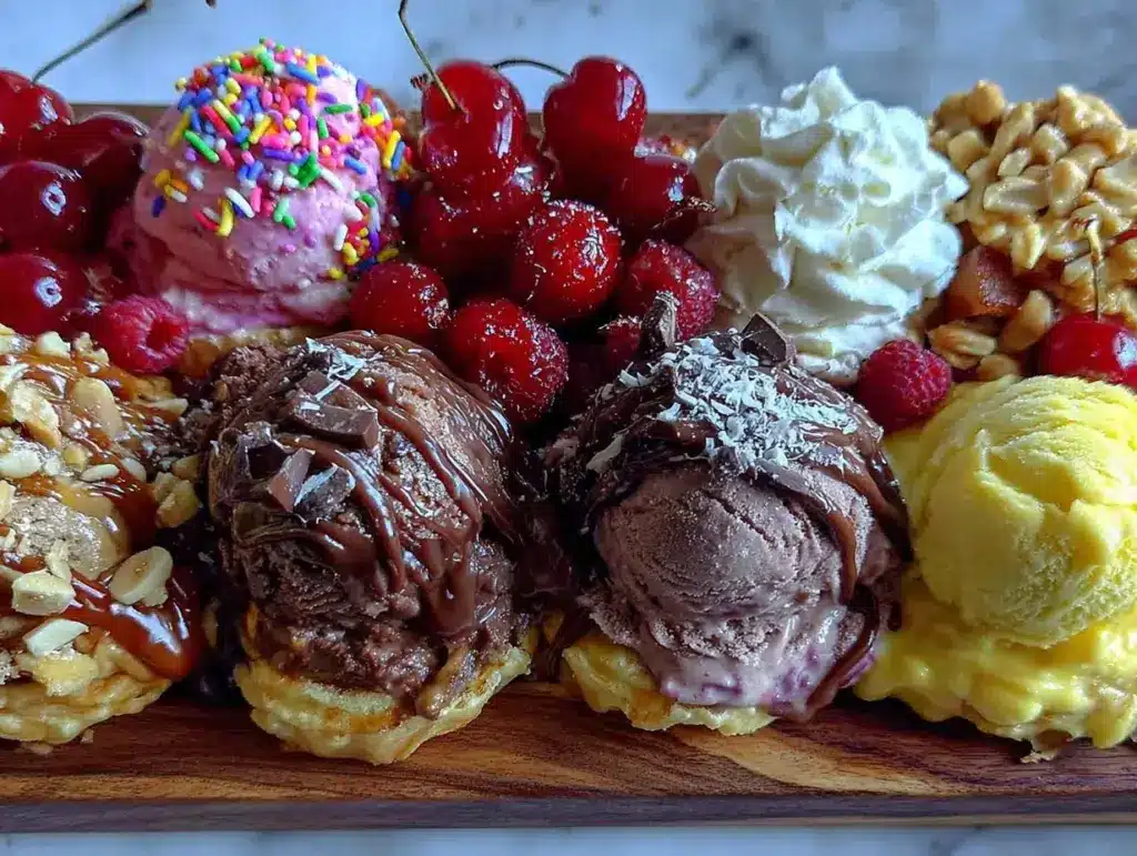 ice cream sundae charcuterie board - featured image