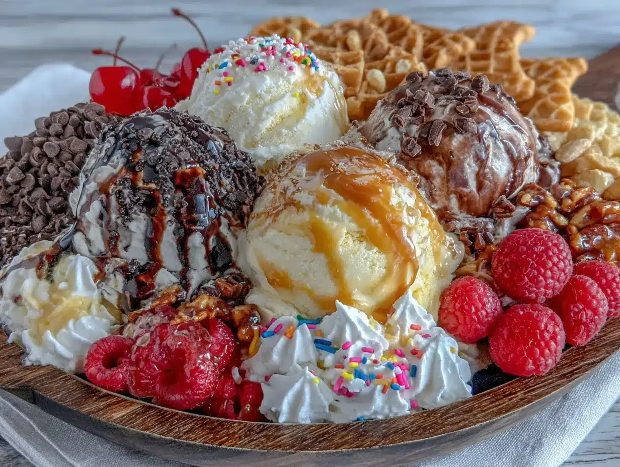 ice cream sundae charcuterie board preparation steps