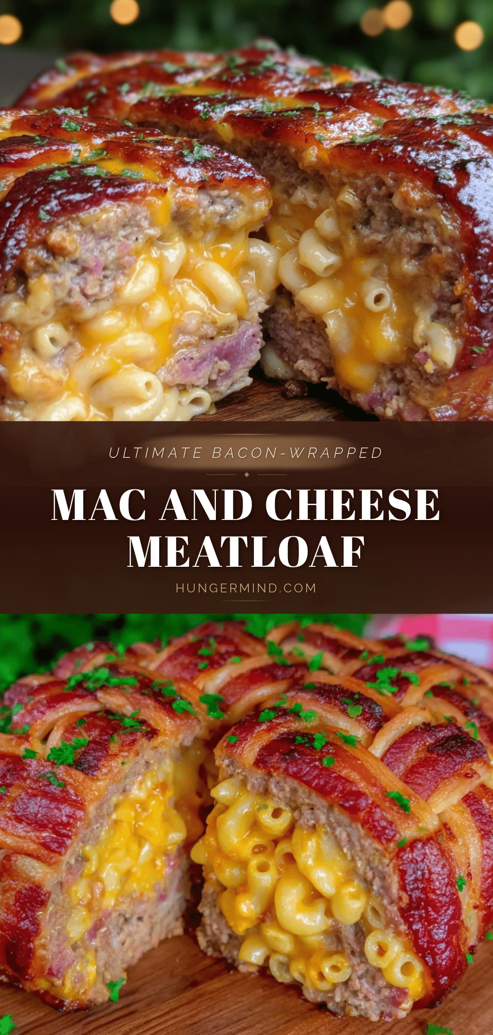 meatloaf stuffed with mac and cheese and bacon weave recipe
