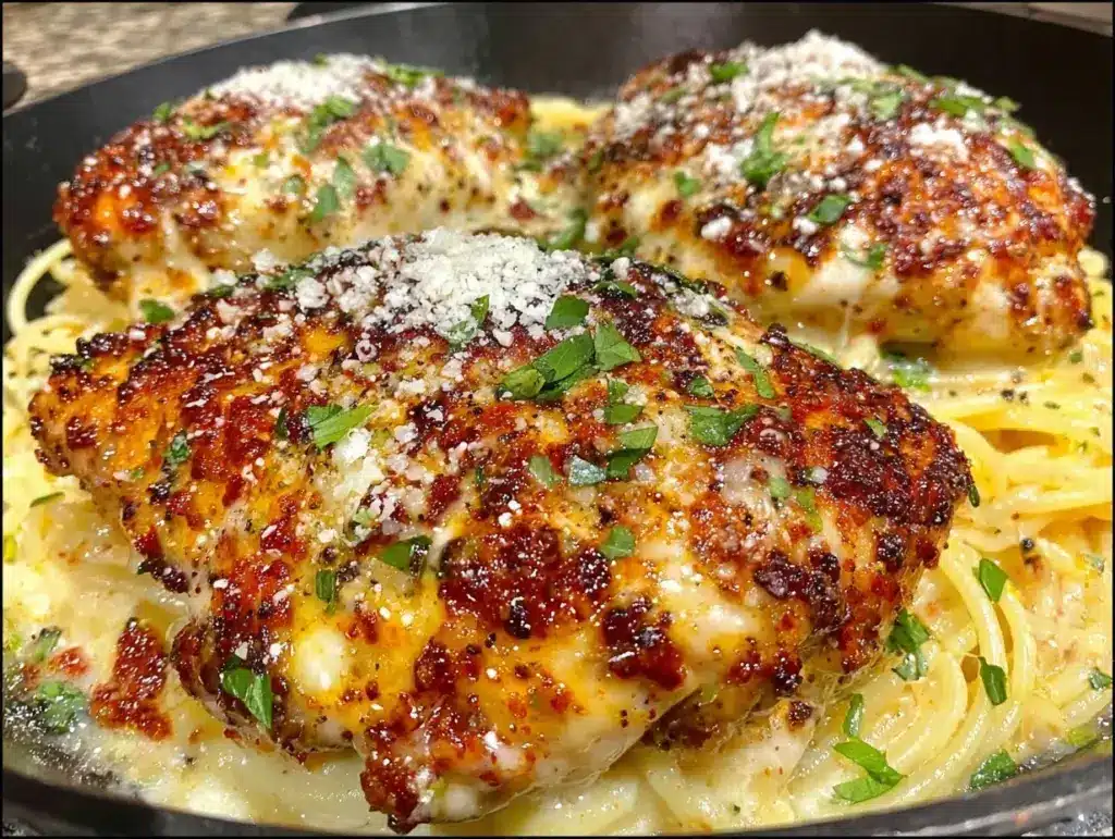 one-skillet chicken parmesan - featured image