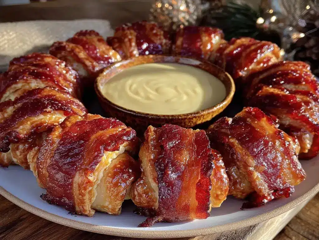 pigs in a blanket wreath ring - featured image