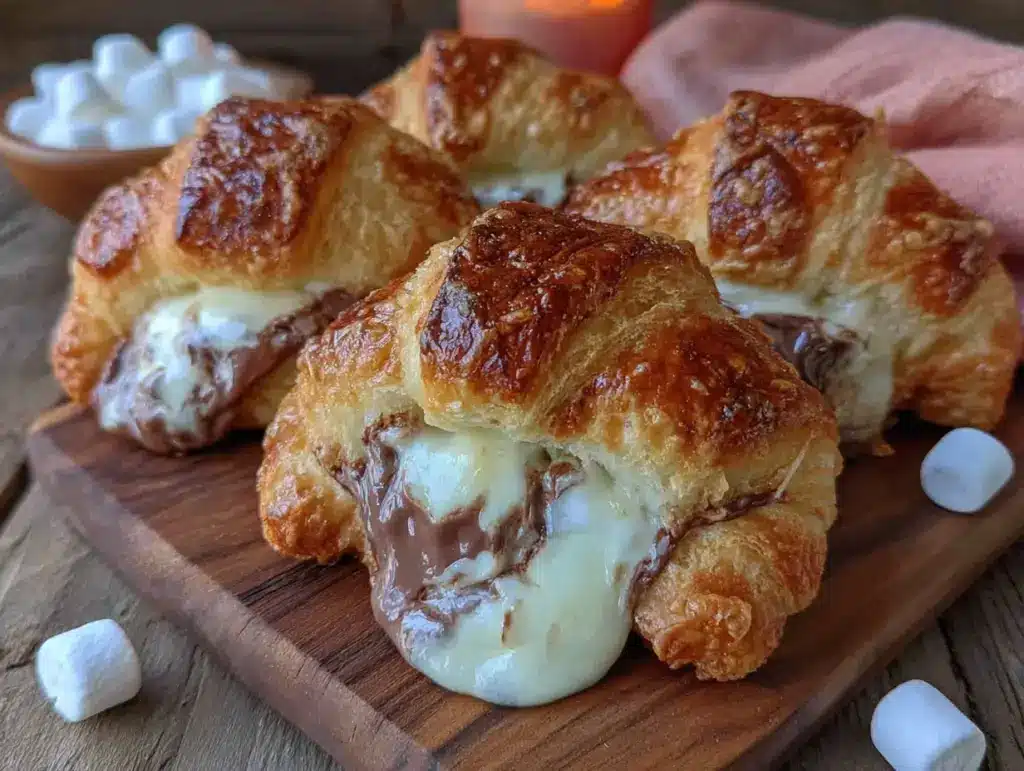 quick gooey smores stuffed crescent rolls - featured image