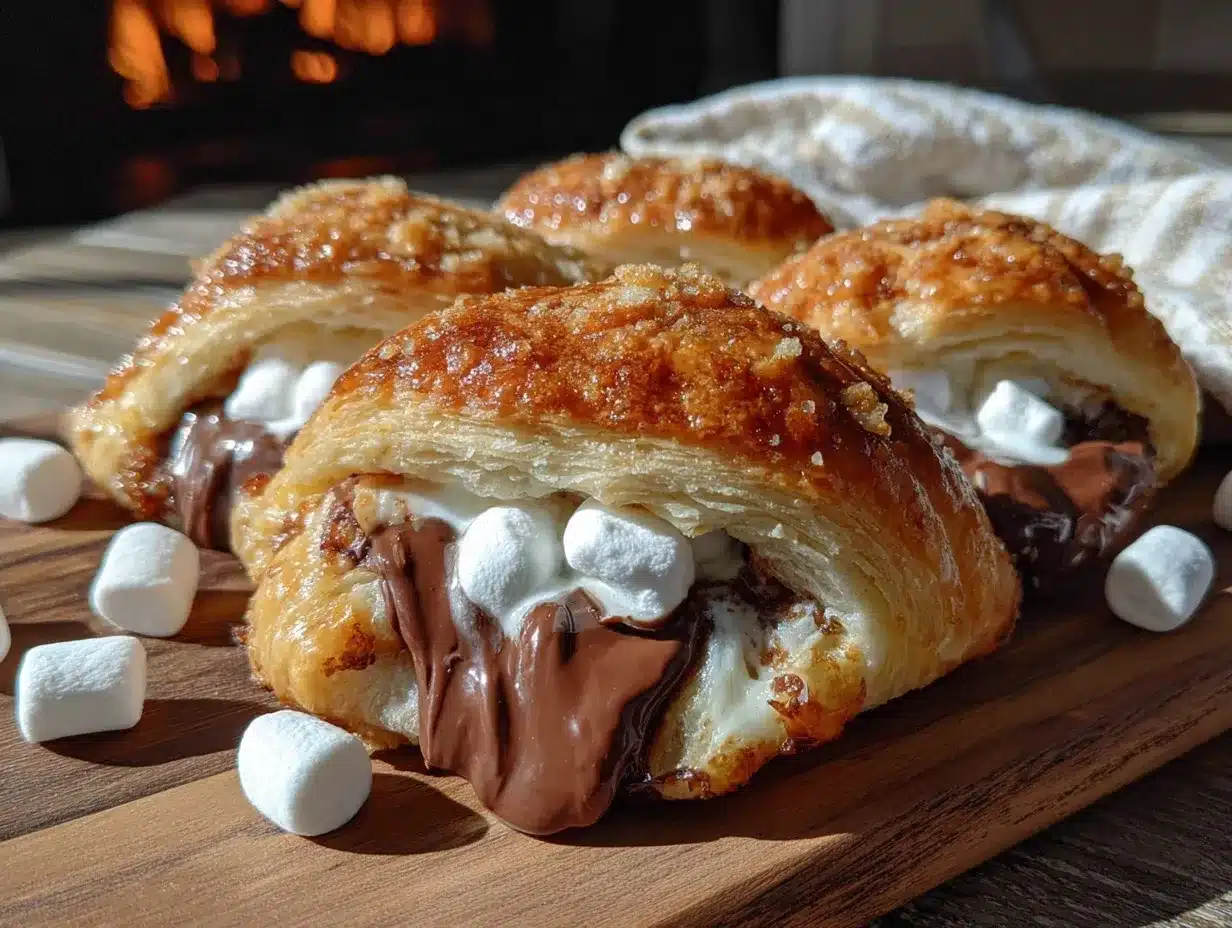 quick gooey smores stuffed crescent rolls preparation steps