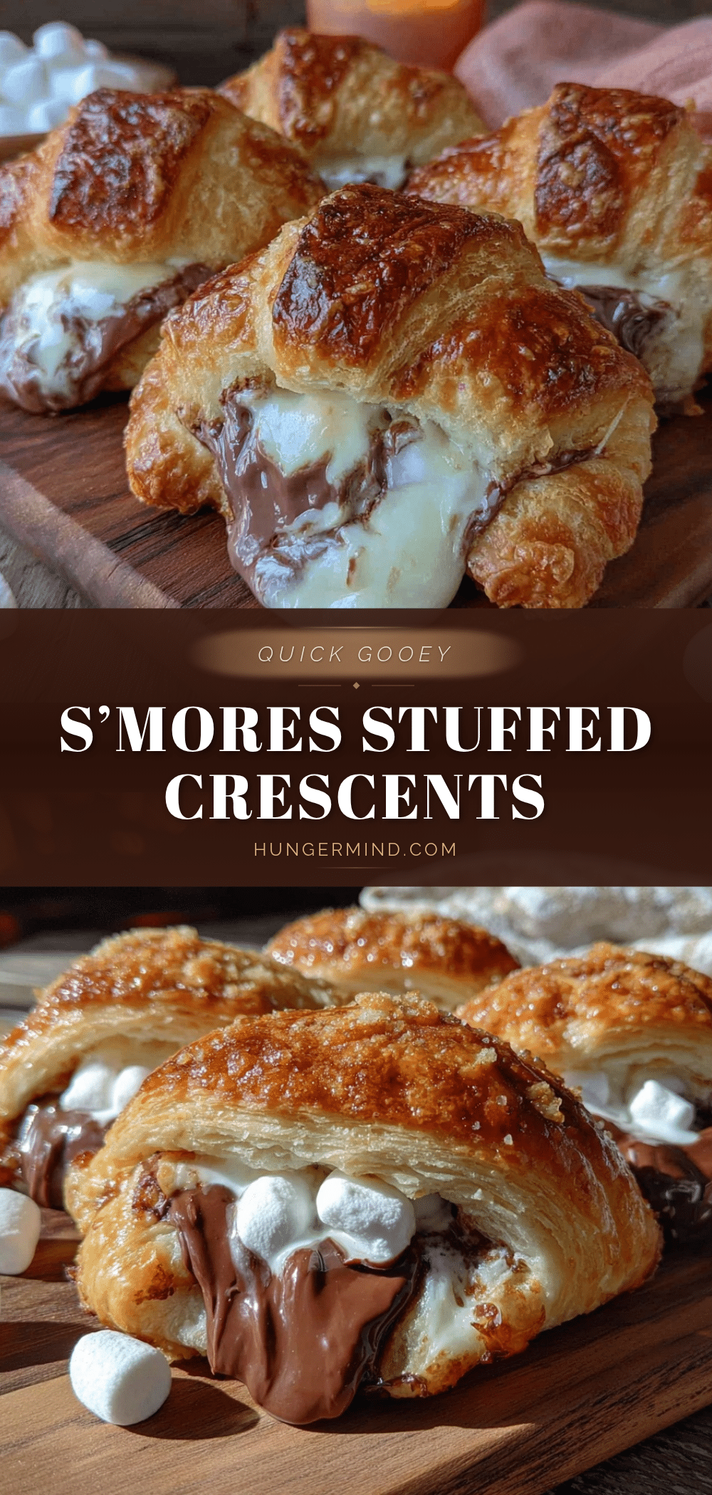 quick gooey smores stuffed crescent rolls recipe