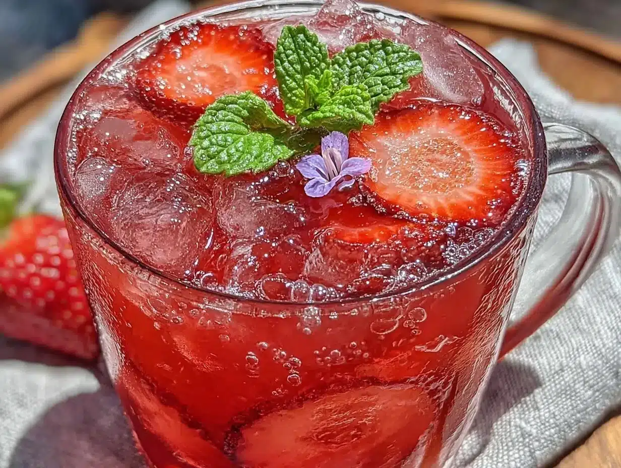 refreshing strawberry hibiscus punch preparation steps