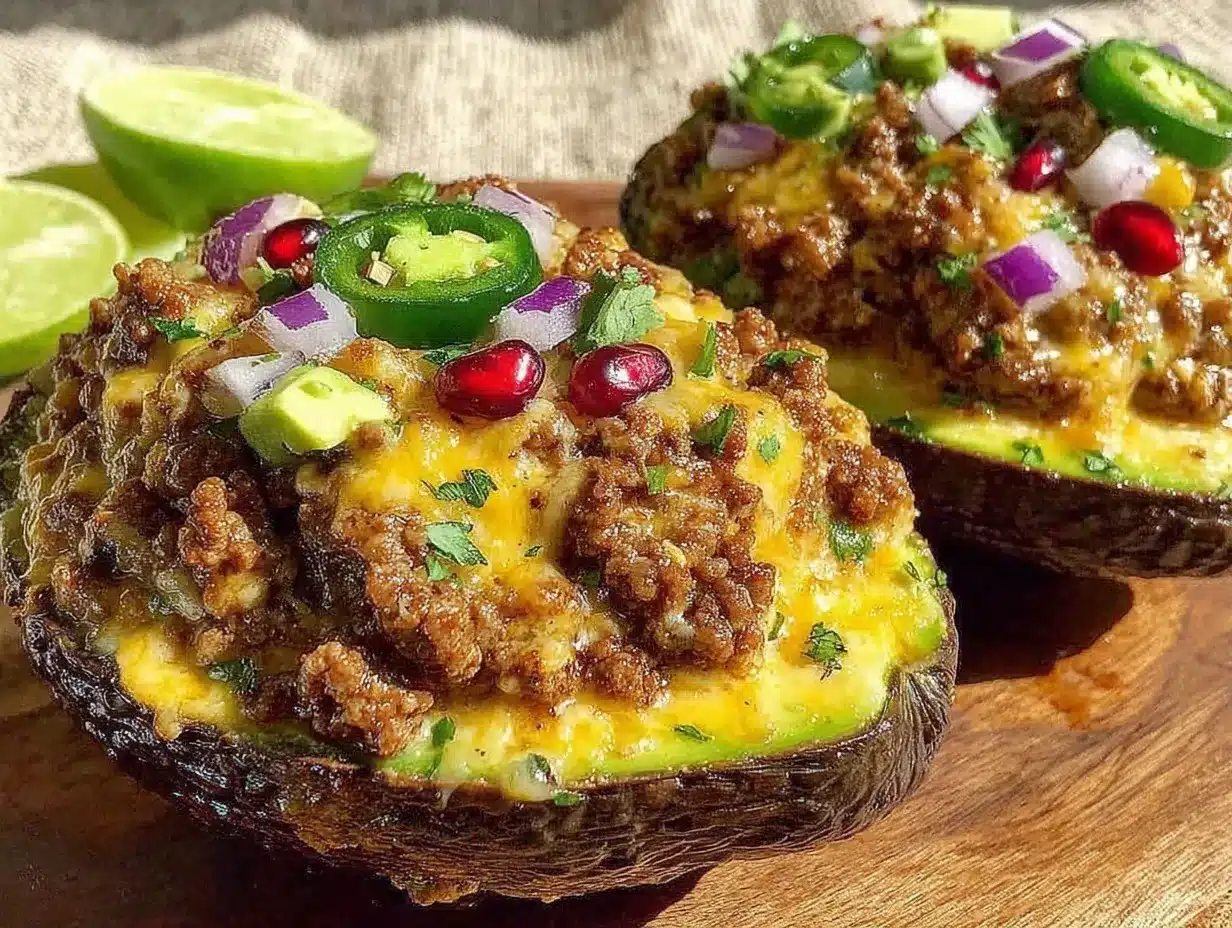 taco stuffed avocado boats preparation steps