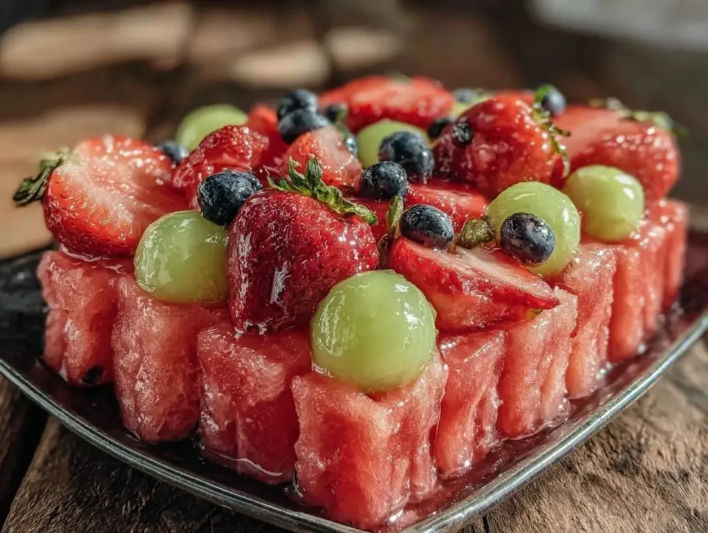 watermelon basket fruit bowl - featured image