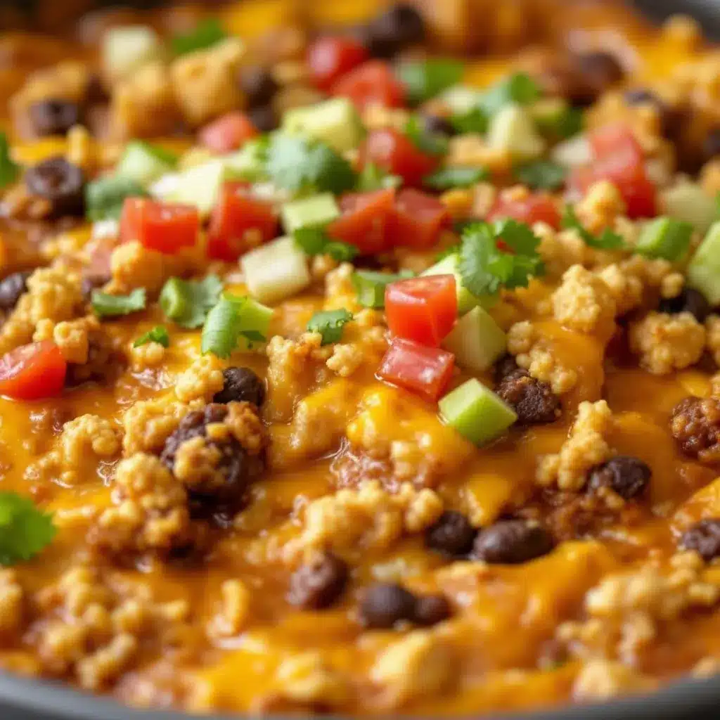 7-layer football field taco dip preparation steps