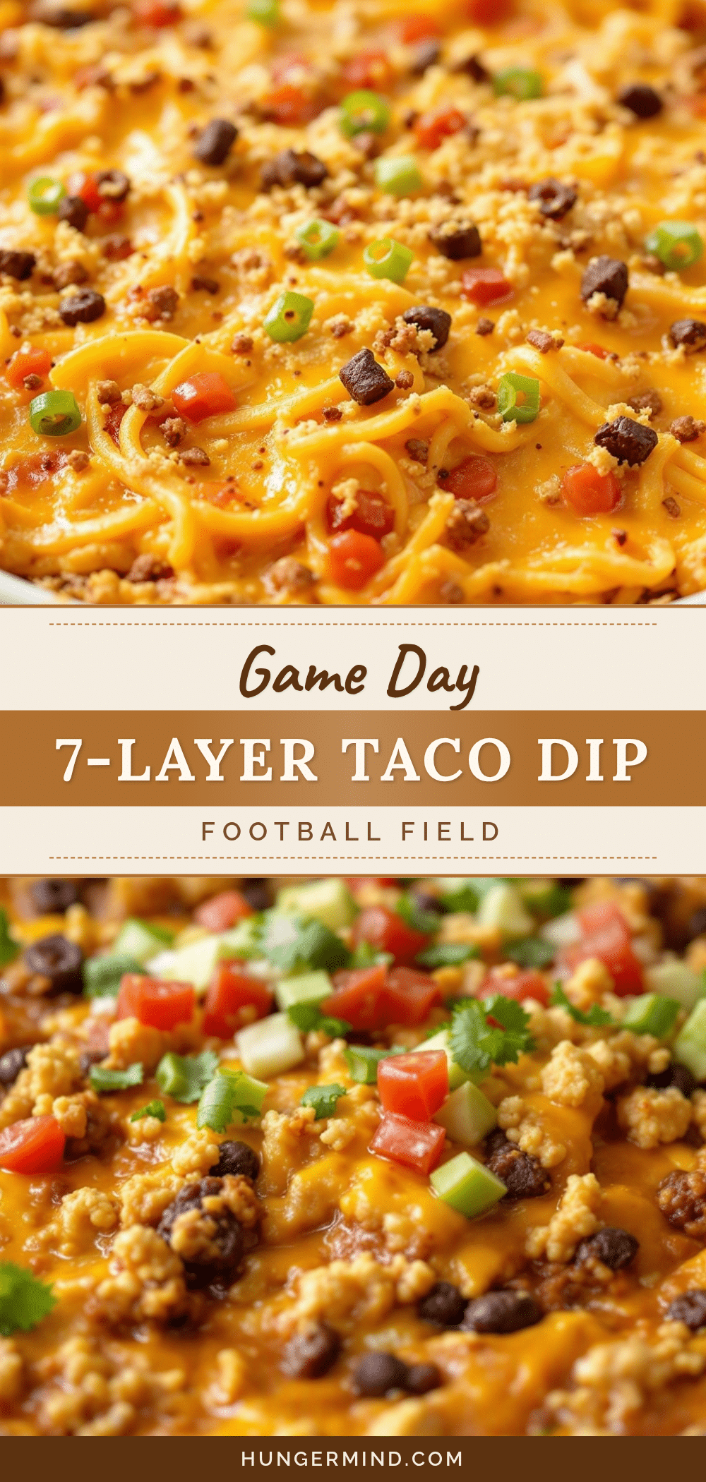 7-layer football field taco dip recipe