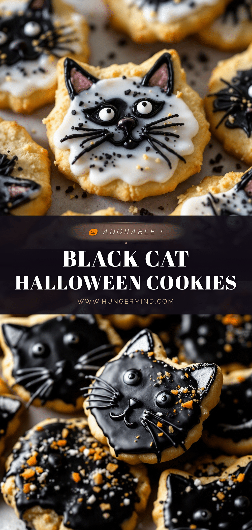 black cat Halloween sugar cookies recipe