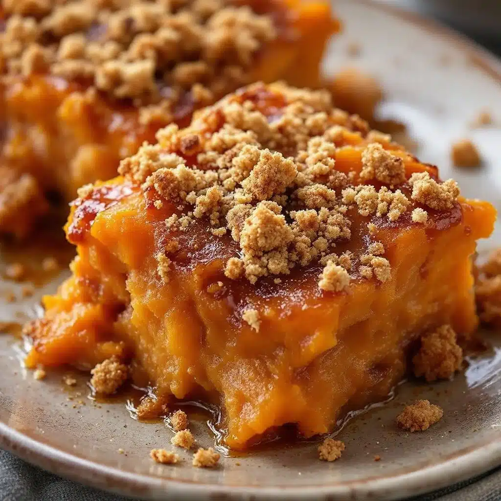brown sugar glazed sweet potato casserole - featured image