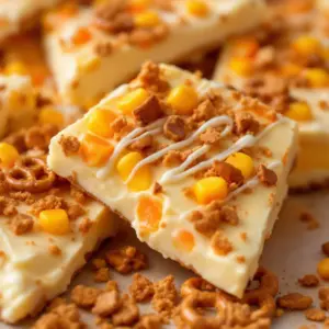 candy corn bark - featured image