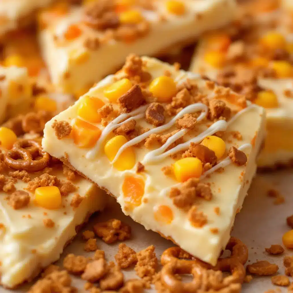 candy corn bark - featured image