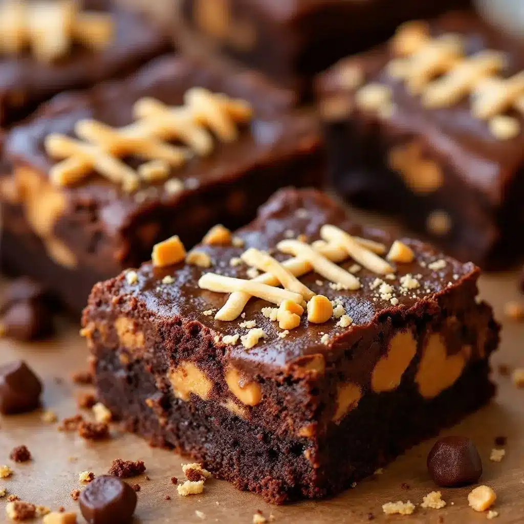 chocolate peanut butter football brownies preparation steps