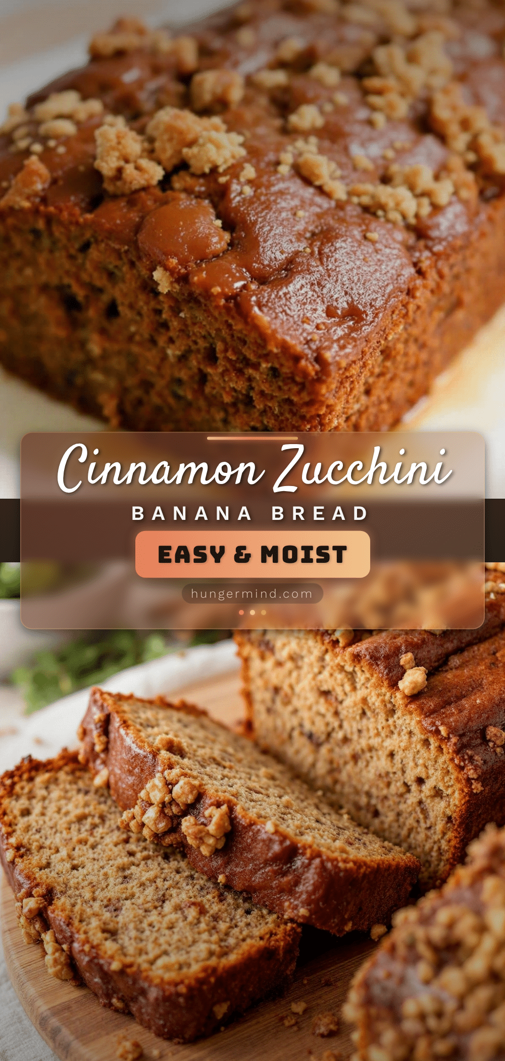 cinnamon zucchini banana bread recipe