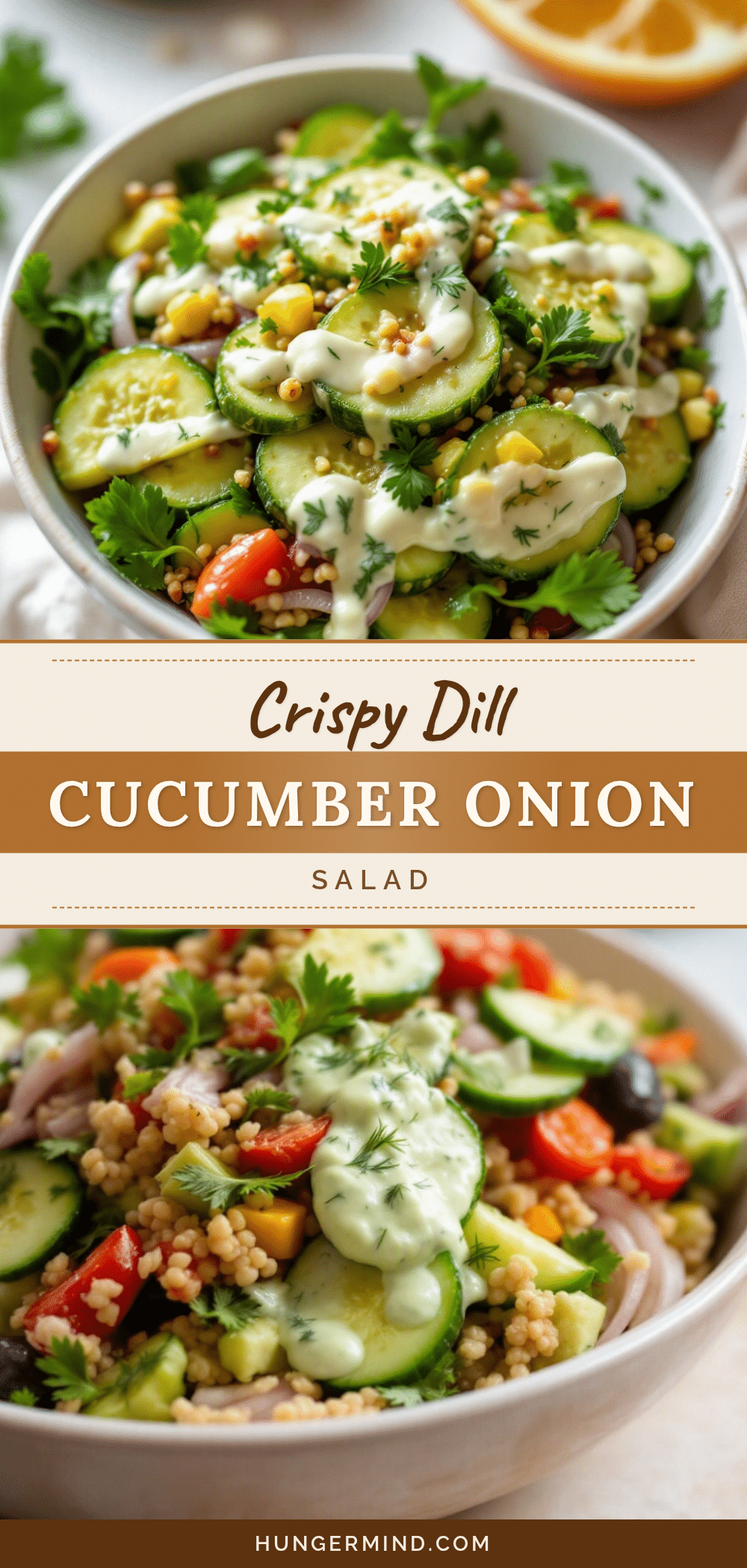 crispy dill cucumber onion salad recipe