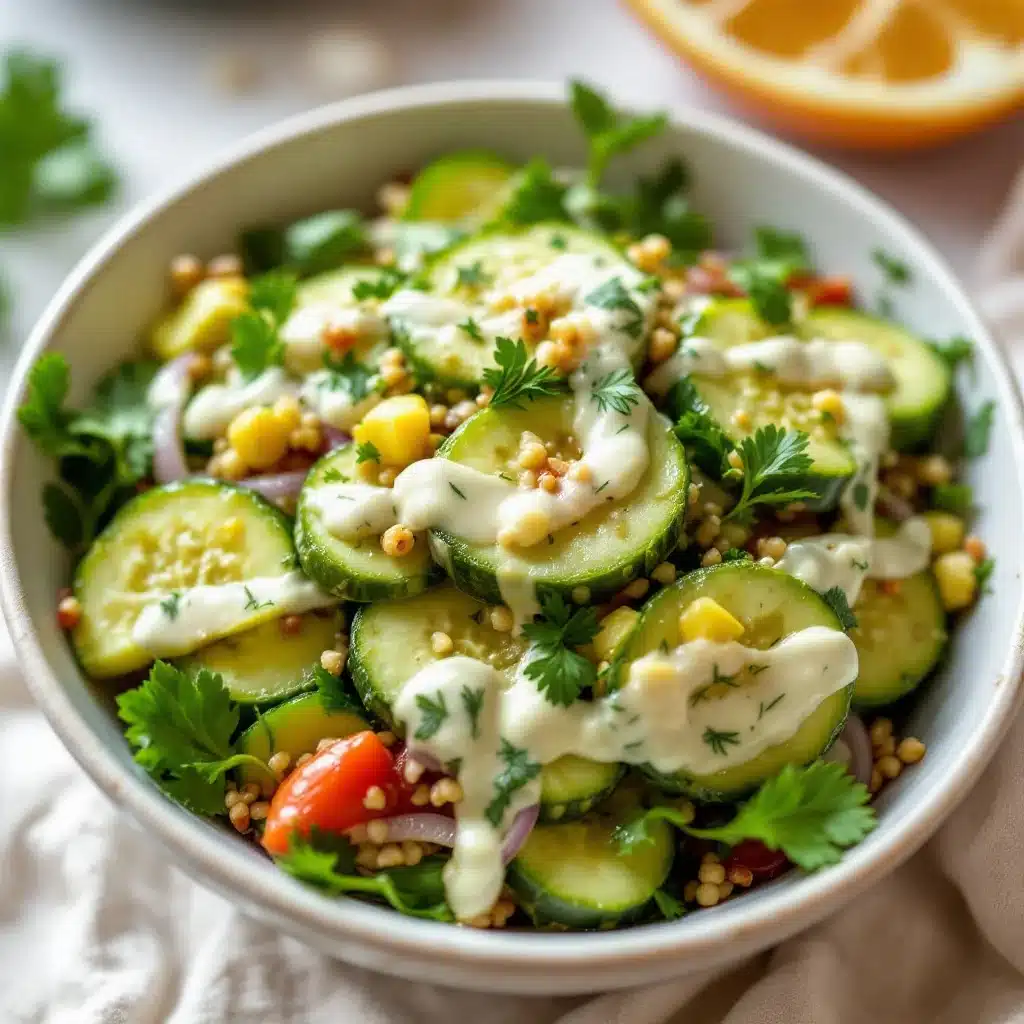 crispy dill cucumber onion salad - featured image
