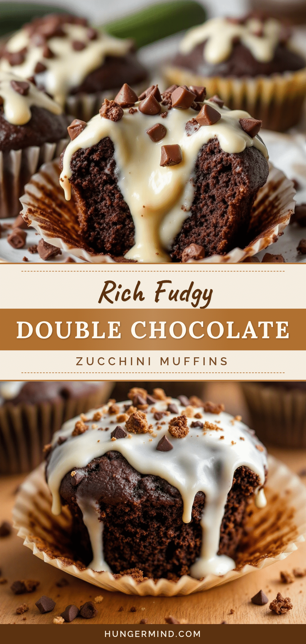 double chocolate zucchini muffins recipe