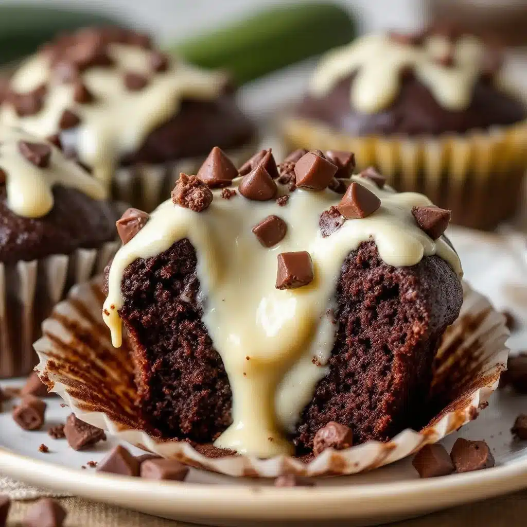 double chocolate zucchini muffins - featured image