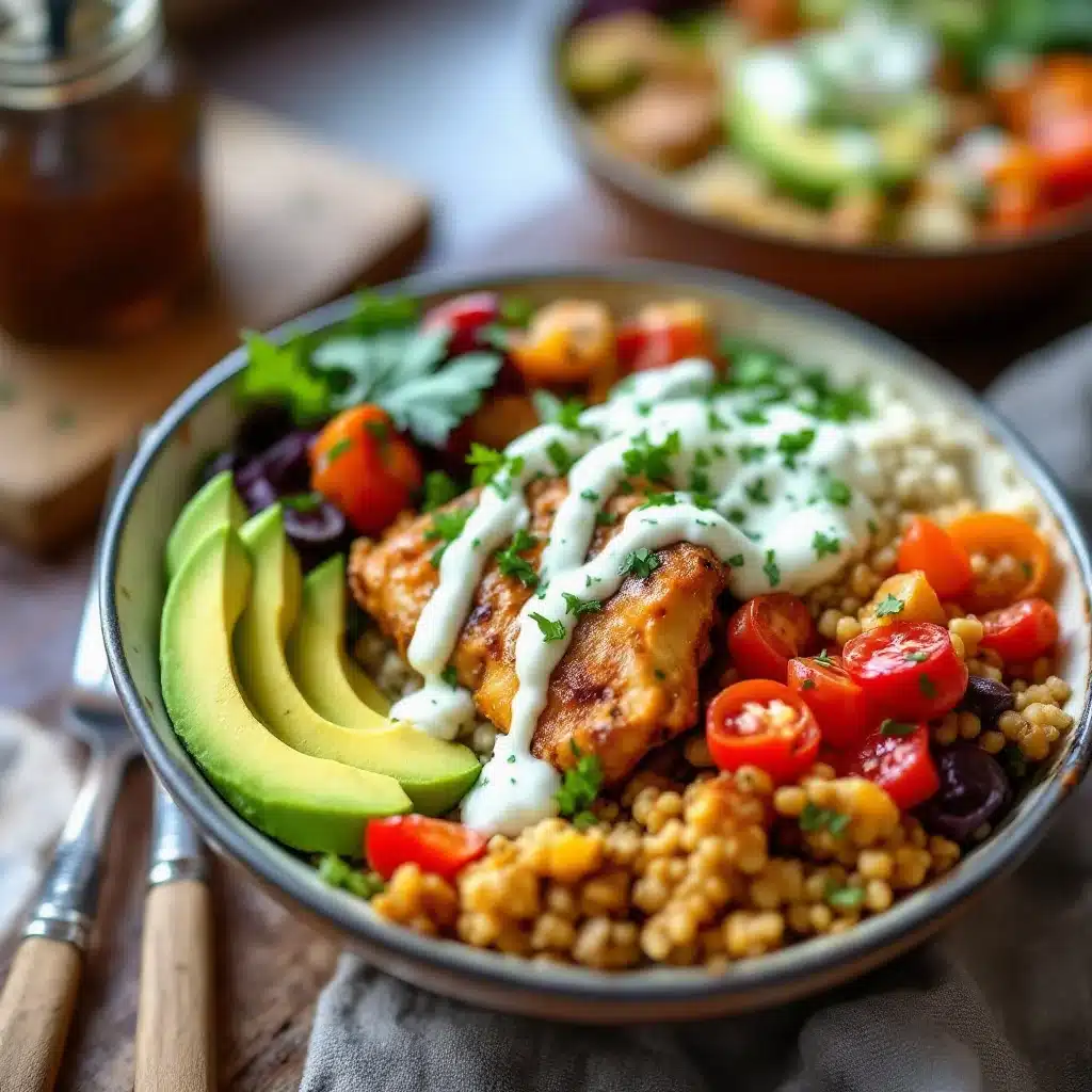 easy chicken teriyaki bento bowls for kids - featured image