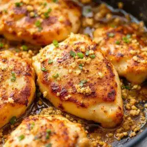 easy garlic butter chicken thighs - featured image