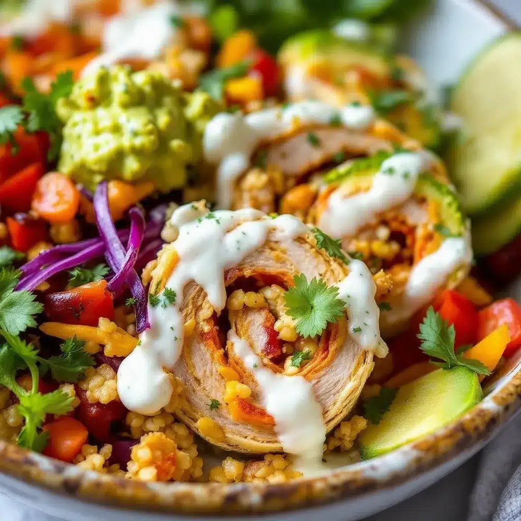 Easy Turkey Ranch Pinwheel Wraps preparation steps
