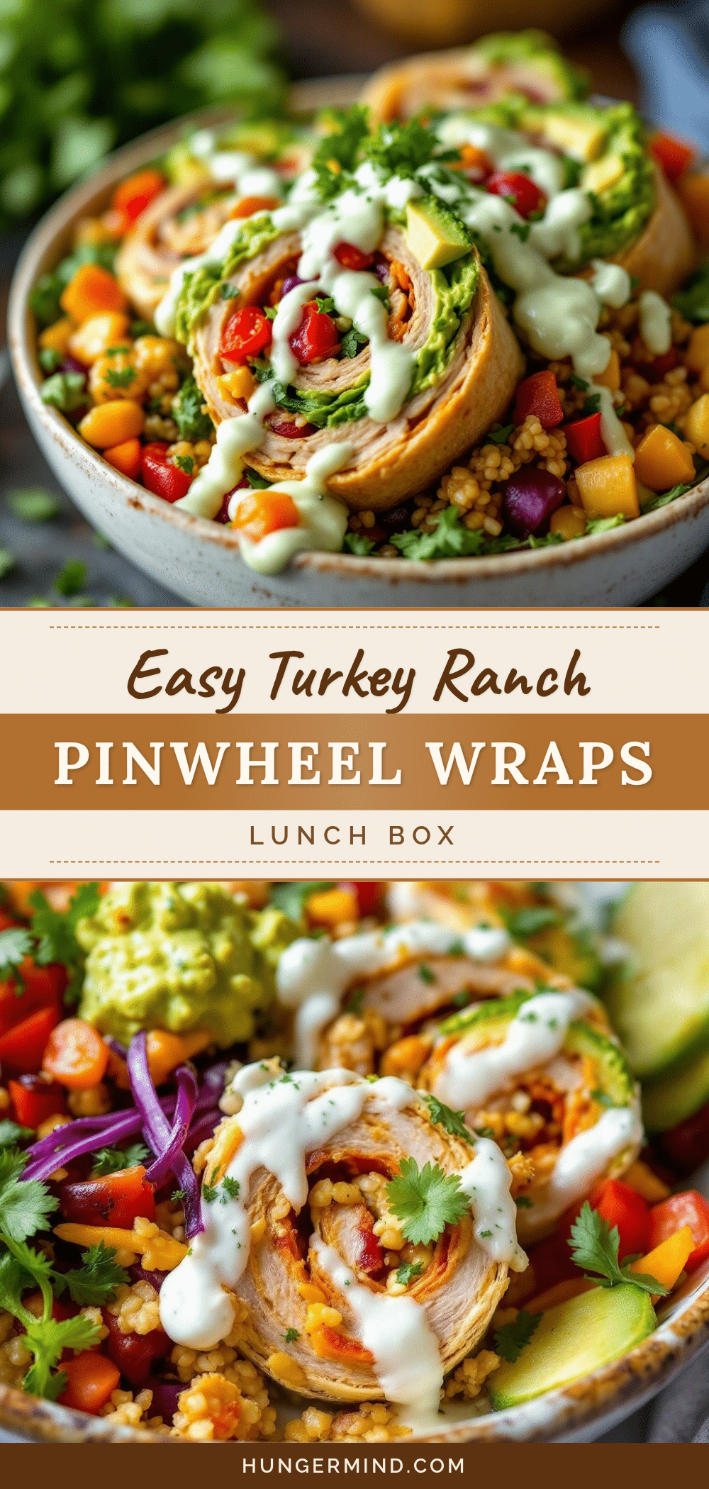 Easy Turkey Ranch Pinwheel Wraps recipe