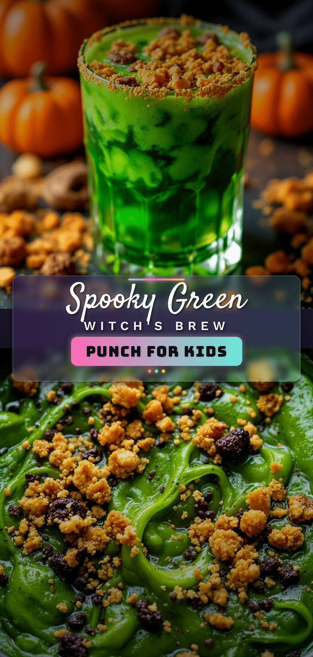 easy witchs brew green halloween punch recipe