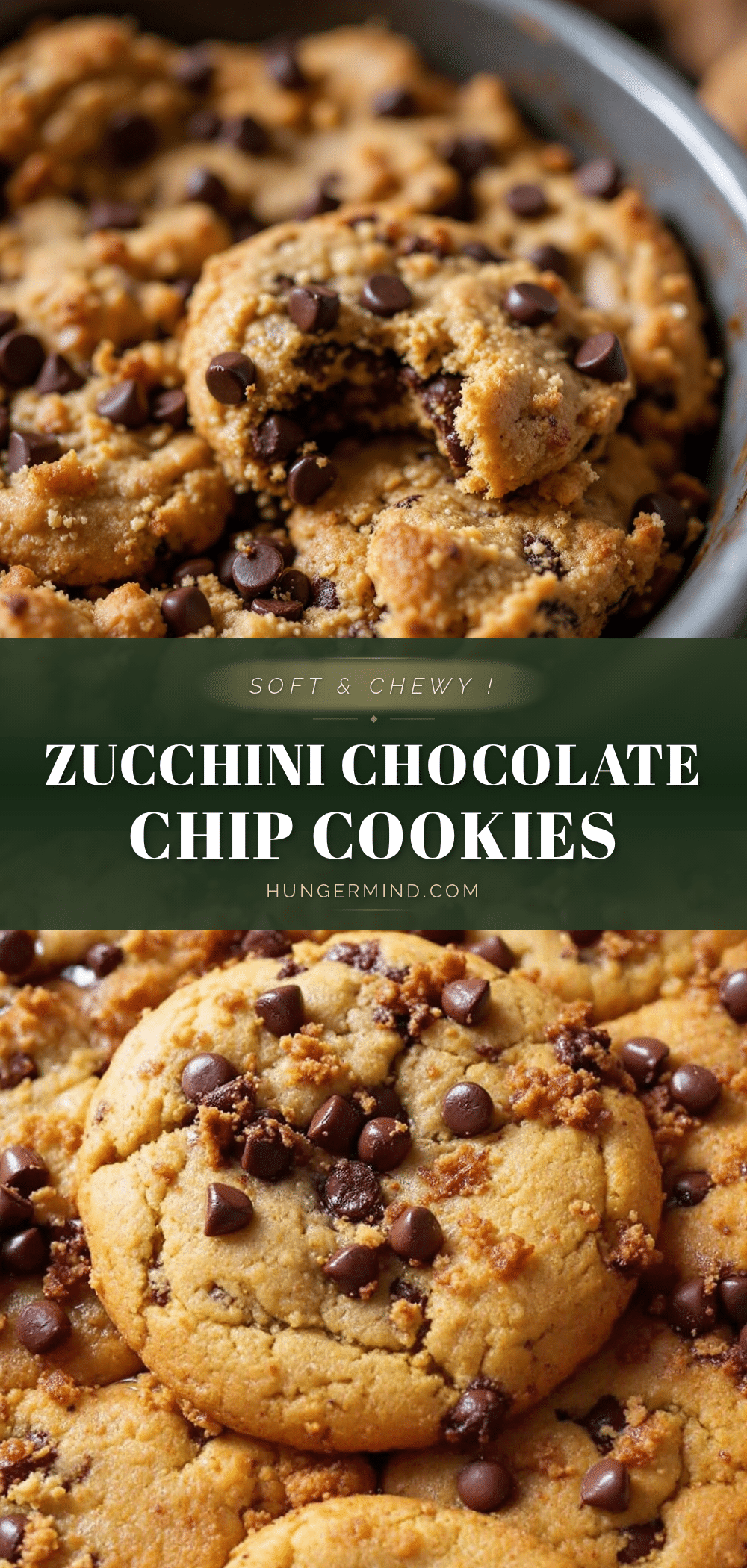 one-bowl chocolate chip zucchini cookies recipe