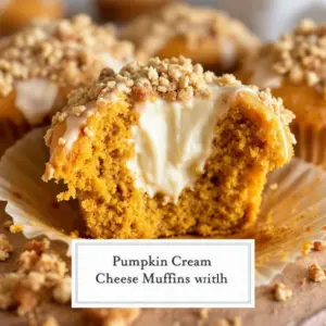 pumpkin cream cheese muffins - featured image