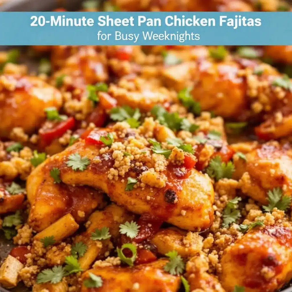 sheet pan chicken fajitas - featured image