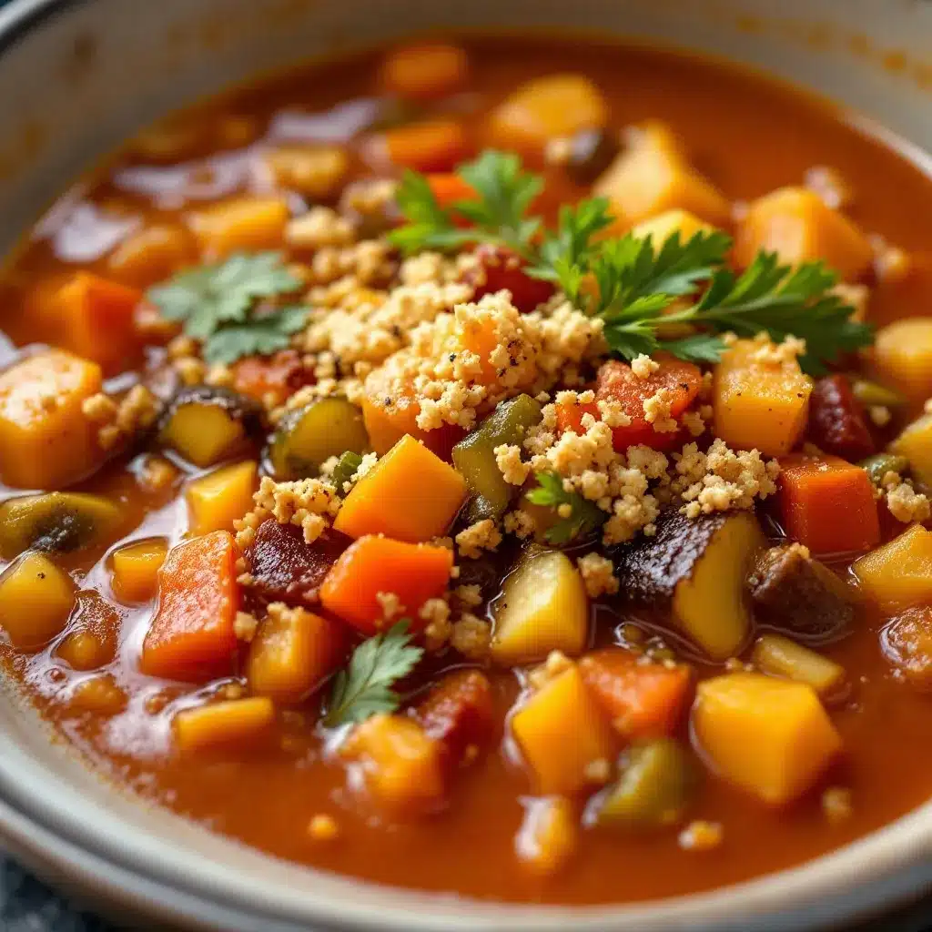 slow cooker fall harvest vegetable soup preparation steps