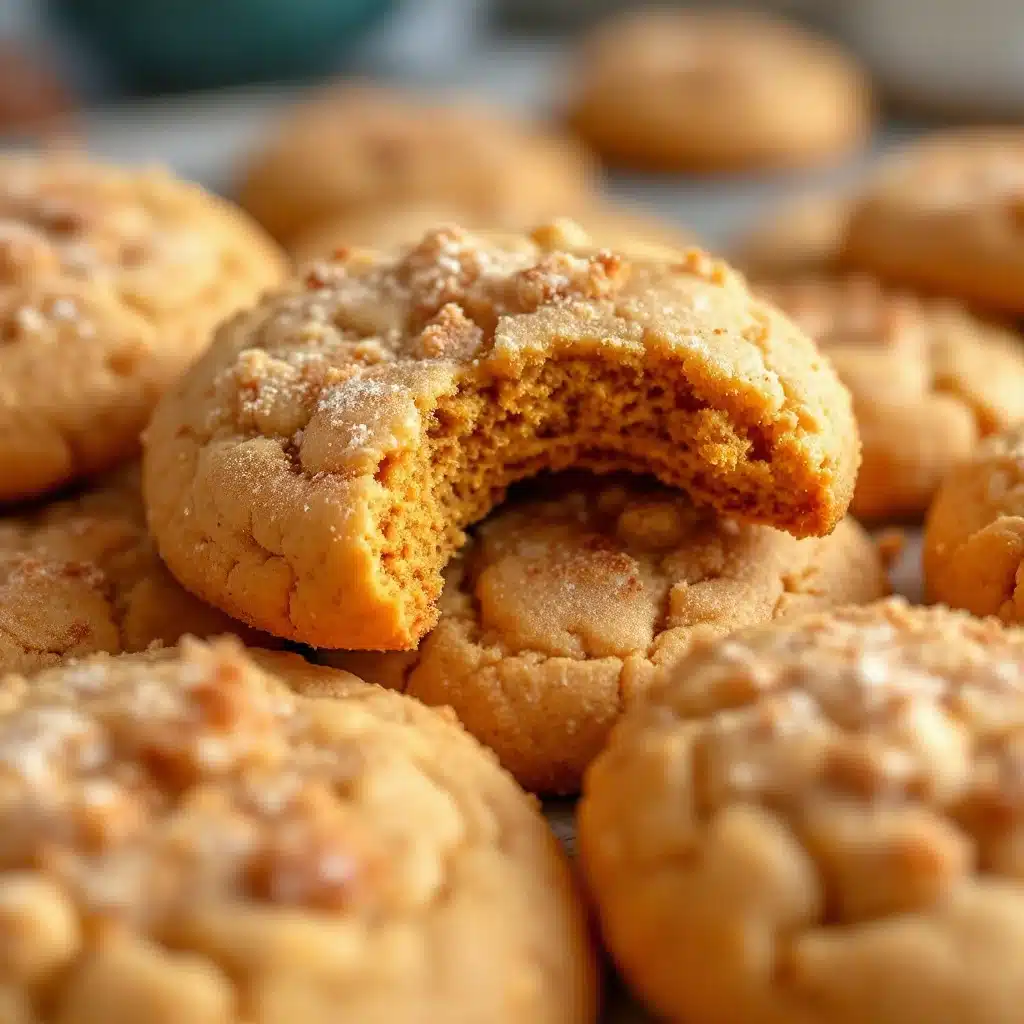 soft baked maple pumpkin snickerdoodle cookies - featured image