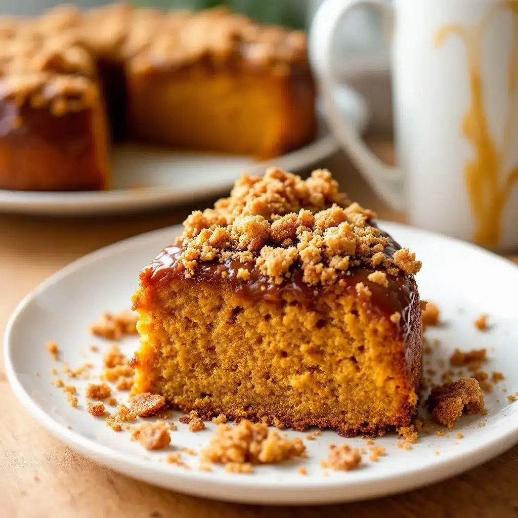 spiced pumpkin coffee cake preparation steps
