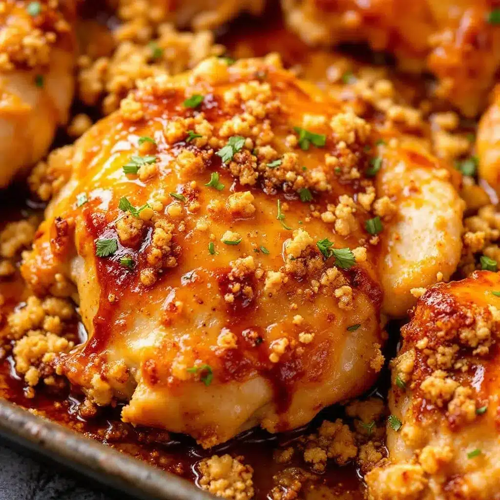 sticky honey garlic baked chicken thighs preparation steps